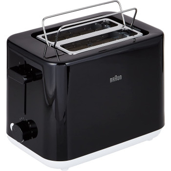 Braun Breakfast - Toaster Ht 1010 Bk, 2 Slots, 8 Browning Settings, Bun Warmer, 900 Watts, Black."Min 1 year manufacturer warranty"