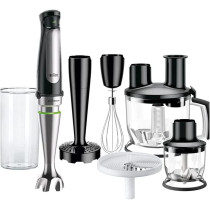 Braun Hand Blender Multiquick 7 1000W With 600Ml BPA-Free Beaker, 1.5L Food Processor, 350Ml Chopper, Puree/Masher, Whisk, Easy Smartspeed, Splashcontrol & Powerbell Plus Technology Mq 7087X Black