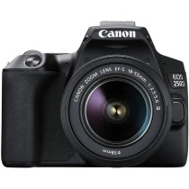 Canon Eos 250D Dslr Camera, With Efs 18 55 Dc Iii Lens 24.1 Mp, Aps C Sensor, 5 Fps, Vari Angle Touchscreen, 4K Movies, Wi Fi, Bluetooth, Black, 3454C003, 18-55 