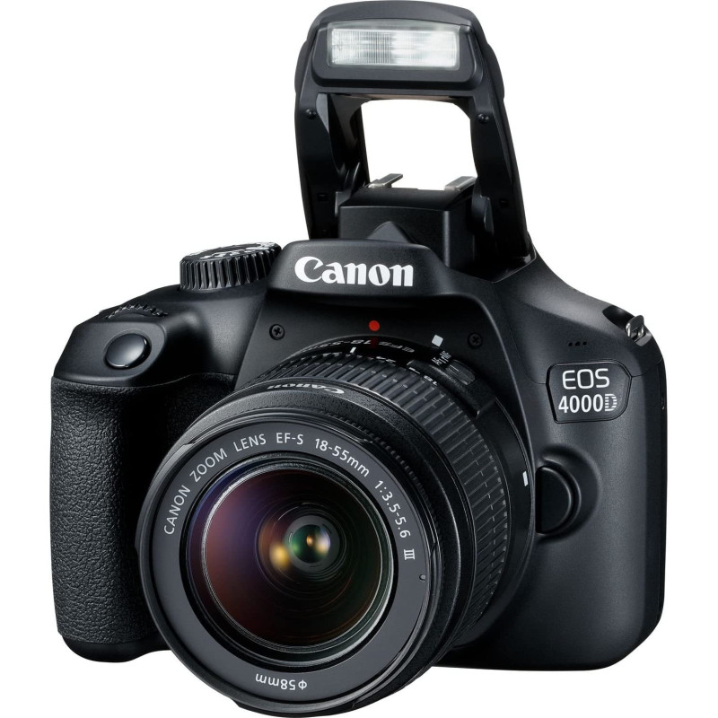 Canon EOS 4000D Black 18-55 Dc Plus Canon 75-300Mm Lens Kit