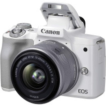 Canon EOS M50 Mark II + EF-M 15-45mm is STM Kit White