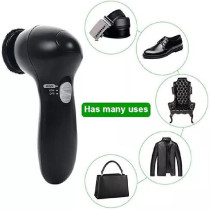Electric Shoes Polisher Handheld Cleaning Machine Leather Shine Brush Shoes Cleaning Brush Kit for Leather Bags Clothes