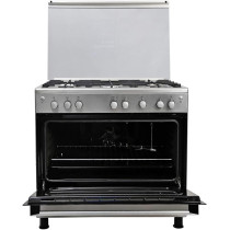 Electrolux 90X60 Full Gas With Turnspit Cast Iron Supports Cooling Fan Stainless Steel - EKG913A2OX, Min 1 year manufacturer warranty