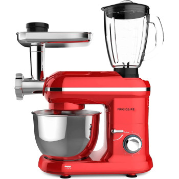 Frigidaire Stand Mixer With Blender Meat Grinder FD5126, 1 Year Warranty, Red