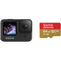 GoPro HERO9 Black - Waterproof Action Camera with Front LCD and Touch Rear Screens, 5K Ultra HD Video SDSQXA2-064G-GN6MN