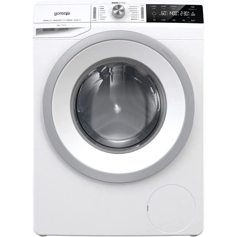 Gorenje 9 Kg Fully Automatic Front Load Washing Machine, 1400 RPM, Made In Solvenia, White, WA946, Min 1 year manufacturer warranty
