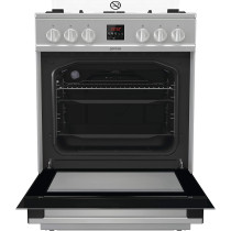 Gorenje Gi6320Xa, 60 cm Freestanding Gas Cooker, 64 Liters Multifunction Oven,Cast Iron Pan Support, Easy Cleaning With Aqua Clean Function, Stainless Steel, 1 Year Warranty