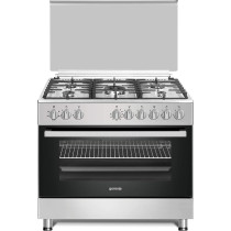Gorenje GI9221S, 90 cm Freestanding Gas Cooker With Dual Fan, 105 Liters Multi function Oven, Cast Iron Pan Support, One Hand Ignition, Stainless Steel, 1 Year Warranty