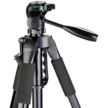 GOSMART TR682AN Portable Aluminum Professional 3-Way Pan/Tilt Head Tripod with Bag, For DSLR And Camcorder Camera, Black