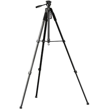 GOSMART TR682AN Portable Aluminum Professional 3-Way Pan/Tilt Head Tripod with Bag, For DSLR And Camcorder Camera, Black