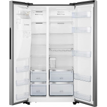 Hisense 696 Liters, 2 Doors Side By Side Refrigerator, Silver - Rs696N4Igu"Min 1 year manufacturer warranty"