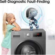 Hisense 7Kg Front Loading Washing Machine 1200 Rpm Silver Model WFPV7012MT - 1 Years Full Warranty.