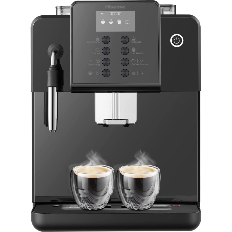 Hisense espresso coffee machine fully automatic HAUCMBK1S1, Black, 1 year warranty