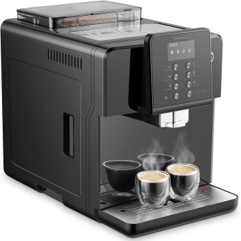 Hisense espresso coffee machine fully automatic 1 year warranty HAUCMBK1S3, Black