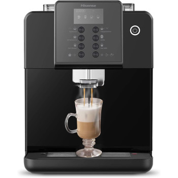 Hisense espresso coffee machine fully automatic 1 year warranty HAUCMBK1S3, Black