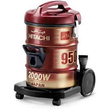 Hitachi 18 Liter Corded Canister Vacuum Cleaner Red, CV950F