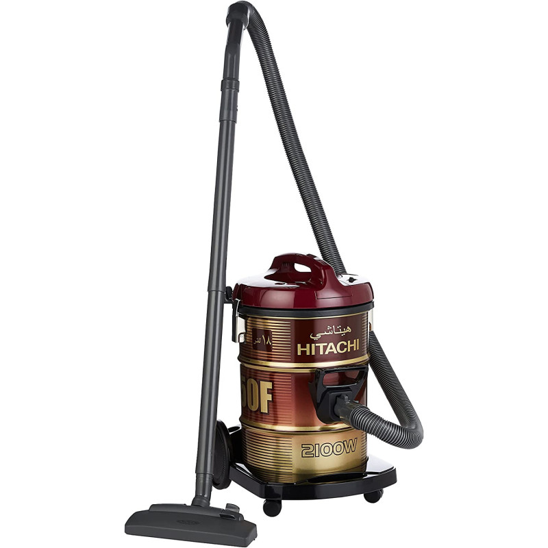 Hitachi Drum Vacuum Cleaner 2100 Watts, 18 Liters Tank Dust Capacity With 7.8M Extra Long Power Code, CV950F24CBSWR