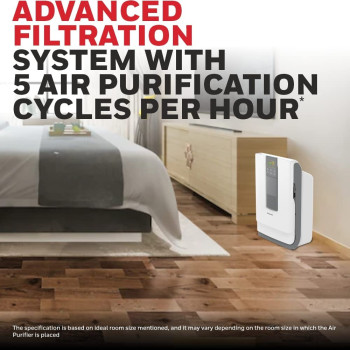 Honeywell Air Touch V4 Air Purifier With H13 Hepa Filter, Activated Carbon Filter And Anti-Bacterial Filter. UV-C Led And Ionizer That Helps To Kill Harmful Bacteria, White