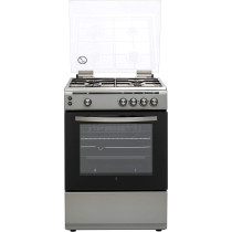 Hoover 60 X 60 Cm, 4 Burners Full Gas Cooker, Silver FGC6060-S1V."Min 1 year manufacturer warranty"