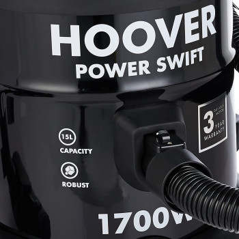 Hoover Power Swift Tank Vacuum Cleaner HT85,1700W, Black, Ht85-T0-Me"Min 1 year manufacturer warranty"