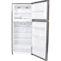 Hoover Refrigerator 490 Liters Gross, Top Mount Double Door Fridge With Freezer, Silver, Htr-H490-S