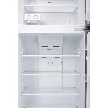 Hoover Refrigerator 490 Liters Gross, Top Mount Double Door Fridge With Freezer, Silver, Htr-H490-S