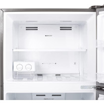 Hoover Refrigerator 490 Liters Gross, Top Mount Double Door Fridge With Freezer, Silver, Htr-H490-S