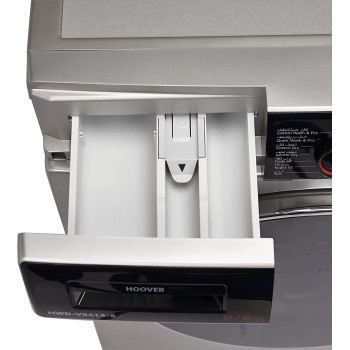 Hoover Washer Dryer 8/6 Kg, Fully Automatic Front Loading Combo Washing Machine, Silver, ‎HWD-V8614-S, Min 1 year manufacturer warranty