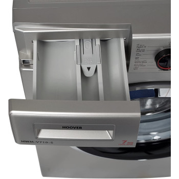 Hoover Washing Machine Front Load Fully Automatic, 7 Kg 1000 Rpm, Silver, Made In Turkey, HWM-V710-S, Min 1 year manufacturer warranty