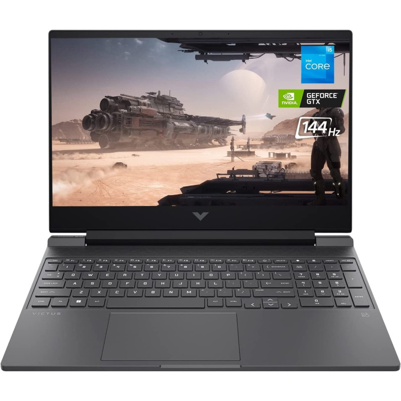HP 2022 Victus 15.6 Inch FHD 144 Hz Gaming Laptop, Intel Core i5-12450H Processor, NVIDIA GeForce GTX 1650, 16GB RAM, 1TB SSD, HDMI, SD Card Reader, Backlit Keyboard, WiFi 6, Windows 11, TGC Accessories