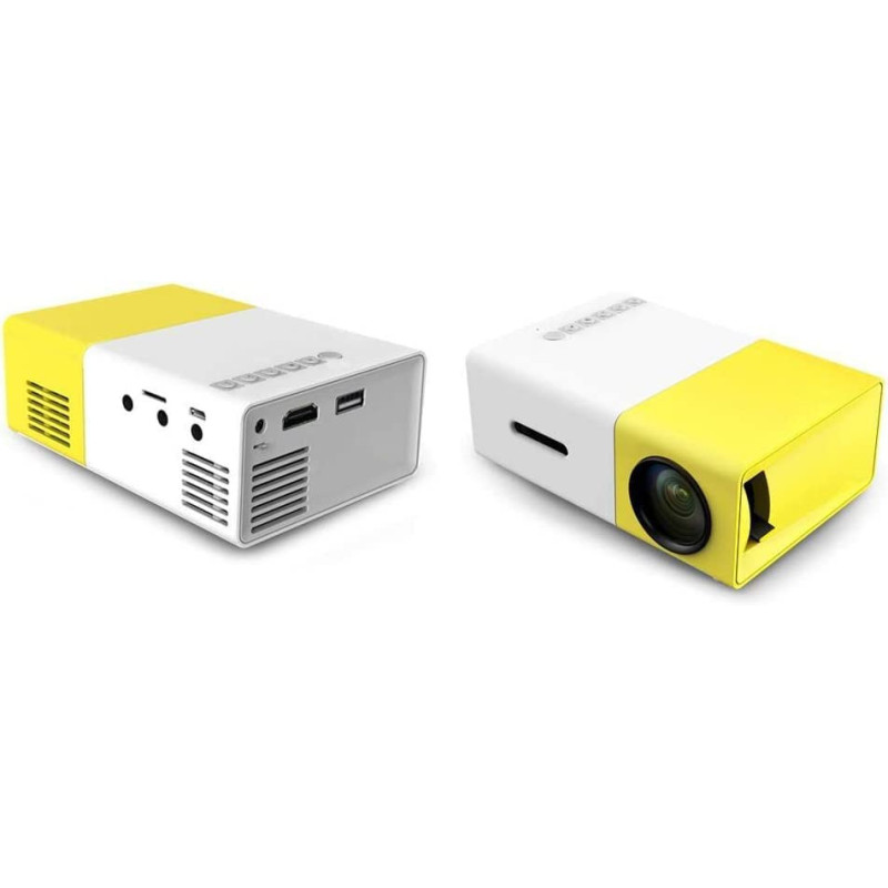 Portable Mini Video Projector Up to 24 in to 60 in Screen Size with Built in Powerful Speaker, Multiple Device Connectivity