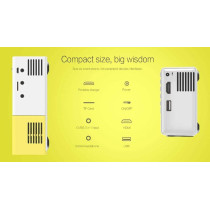 Portable Mini Video Projector Up to 24 in to 60 in Screen Size with Built in Powerful Speaker, Multiple Device Connectivity