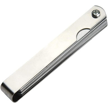 Fold-able 32-Piece Blade Master Feeler Gauge Set Stainless Steel Dual Marked Metric and Imperial Tool for Measuring Gap Width able