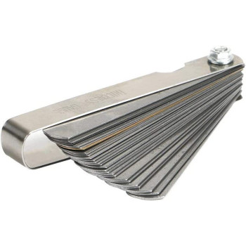 Fold-able 32-Piece Blade Master Feeler Gauge Set Stainless Steel Dual Marked Metric and Imperial Tool for Measuring Gap Width able