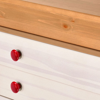 ZOENHOU 20 PCS Red Ceramic Cabinet Knobs, Vintage Ceramic Round Door Knobs with 20 Original Screws (1 Inch), Pull Door Drawer Handles for Dresser Kitchen Cupboard Bathroom Locker Home Office