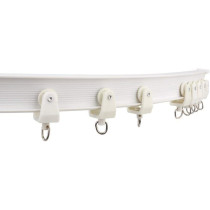 Ziang Bendable Straight Curved Curtain Track Alloy Plastic Windows and Balcony Curtain Track Soft Curved Track Curved Track Rail Slide Rail Accessories (Carriers(Pulleys))
