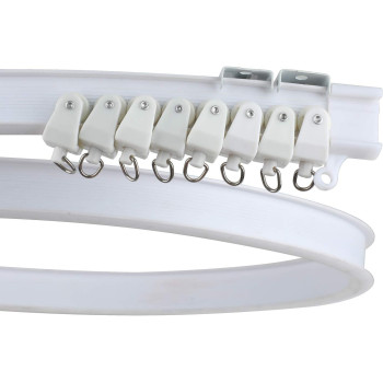 Ziang Bendable Straight Curved Curtain Track Alloy Plastic Windows and Balcony Curtain Track Soft Curved Track Curved Track Rail Slide Rail Accessories