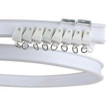 Ziang Bendable Straight Curved Curtain Track Alloy Plastic Windows and Balcony Curtain Track Soft Curved Track Curved Track Rail Slide Rail Accessories