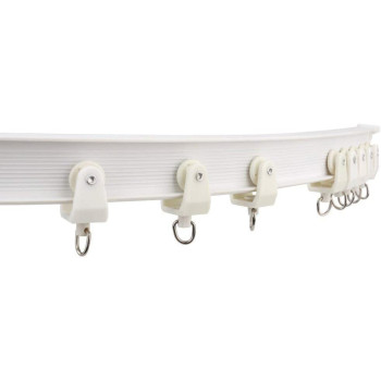 Ziang Bendable Straight Curved Curtain Track Alloy Plastic Windows and Balcony Curtain Track Soft Curved Track Curved Track Rail Slide Rail Accessories