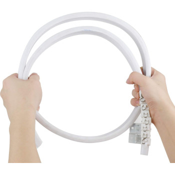 Ziang Bendable Straight Curved Curtain Track Alloy Plastic Windows and Balcony Curtain Track Soft Curved Track Curved Track Rail Slide Rail Accessories
