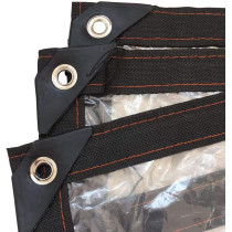 ZHCHL Heavy Duty Clear Tarp with Grommets 2mX2m, Heavy Duty 5 Mil Poly Tarp Cover, Waterproof Clear Tarpaulin Dustproof Wear-resistant, for Garden Furniture Cars