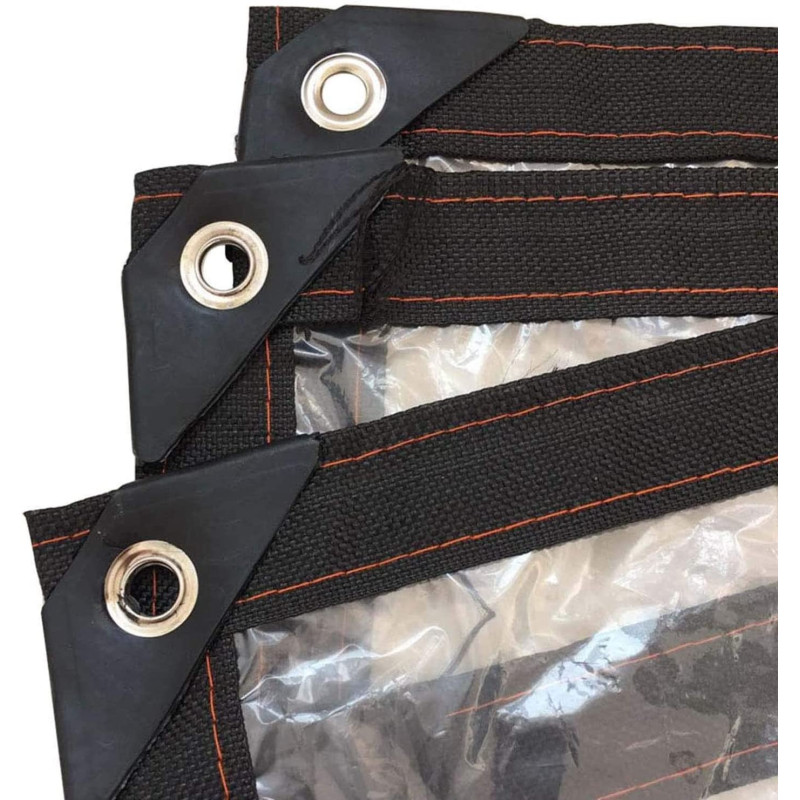 ZHCHL Heavy Duty Clear Tarp with Grommets 2mX2m, Heavy Duty 5 Mil Poly Tarp Cover, Waterproof Clear Tarpaulin Dustproof Wear-resistant, for Garden Furniture Cars