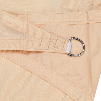 ZER ZertyIre Sun Shade Sail 9.8ft x 13ft, Polyester Rectangular Outdoor Courtyard Garden Waterproof and UV-Proof With 4 Tie Ropes Outdoor Patio Carport (3x4m)