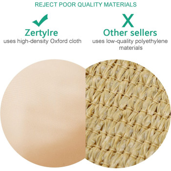 ZER ZertyIre Sun Shade Sail 13ft x 16.4ft, Polyester Rectangular Outdoor Courtyard Garden Waterproof and UV-Proof With 4 Tie Ropes Outdoor Patio Carport (4x5m)