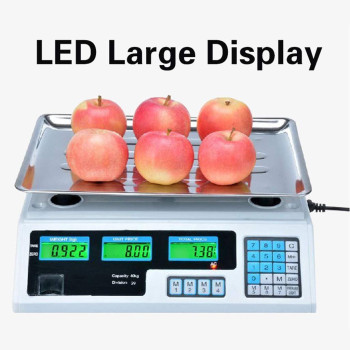 ZCY-Electronic scale ES1017 Stainless Steel Weighing Cooking Scales with Backlight (40kg/5g, Black)