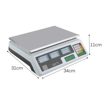 ZCY-Electronic scale ES1017 Stainless Steel Weighing Cooking Scales with Backlight (40kg/5g, Black)