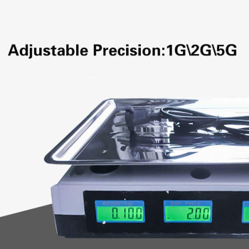 ZCY-Electronic scale ES1017 Stainless Steel Weighing Cooking Scales with Backlight (40kg/5g, Black)