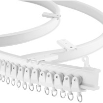 Z-Color Alloy Plastic Windows and Balcony Curtain Track Soft Curved Track Curved Track Rail Slide Rail Accessories (3 Meters)