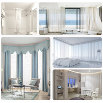 Z-Color Alloy Plastic Windows and Balcony Curtain Track Soft Curved Track Curved Track Rail Slide Rail Accessories (2 Meters)