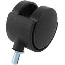 ZAMAX Swivel Caster Wheels, Office chair castors wheels 2 inch double wheel M8x15mm thread stem swivel castor 5 pcs casters